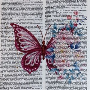 Dictionary Art Print, Butterfly, Dictionary Print, Vintage Art Print